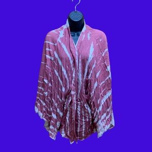 Style Envy Rosewood Tie Dye Kimono Cardigan Wrap Woman’s L/XL
